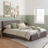 Beano Fabric Ottoman Small Double Bed In Grey