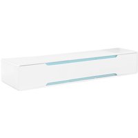 Becka High Gloss TV Stand With 3 Drawers In Matt White