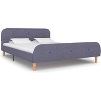 Bellvue Fabric Double Bed In Light Grey