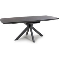 Beloit Large Wooden Extending Dining Table In Ash Black