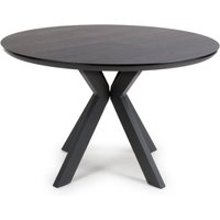 Beloit Medium Wooden Round Dining Table In Black
