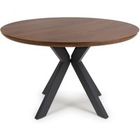 Beloit Medium Wooden Round Dining Table In Smoked Oak