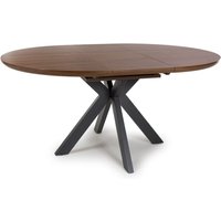Beloit Wooden Round Extending Dining Table In Smoked Oak