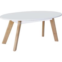 Benecia Wooden Coffee Table Oval In White
