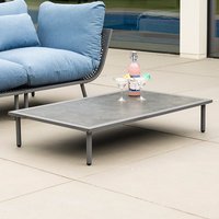 Beox Wooden Garden Lounge Coffee Table In Pebble Grey