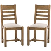 Bethesda Natural Wooden Dining Chairs In Pair