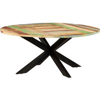 Bevis Round Large Reclaimed Wood Dining Table In Multicolour