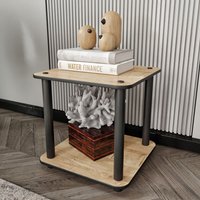 Bexen Square Wooden Side Table in Oak