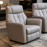 Bionel Leather 1 Seater Sofa in Grey