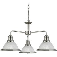Bistro Ceiling Light In Satin Silver With 3 Lights Bistro Ceiling Light In Satin Silver With 3 Lights