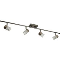 Blocs 4 Light Clear Glass Bar Spotlight In Chrome