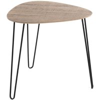 Bohemia Large Wooden End Table With Metal Legs In Oak