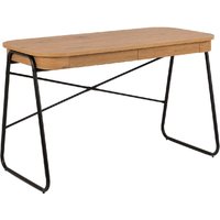 Bonner Wooden Laptop Desk With 2 Drawers In Oak