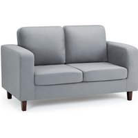 Boston Faux Leather 2 Seater Sofa In Grey