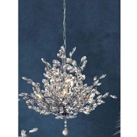 Product photograph of Bouquet Wall Hung 7 Pendant Light In Chrome With Crystal Glass from Furniture in Fashion