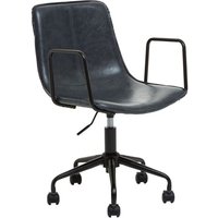 Brinson Leather Home And Office Chair In Grey Brinson Leather Home And Office Chair In Grey