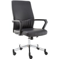 Brook Faux Leather Home And Office Chair In Black