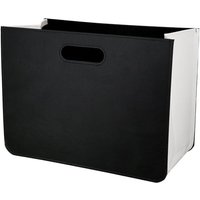 Brooklyn Synthetic Leather Magazine Rack In Black And White