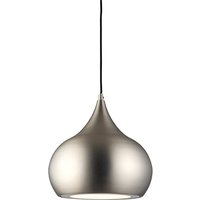 Brosnan Pendant Light In Matt Nickel And White