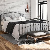 Brunswick Metal Double Bed In Grey
