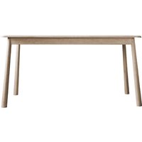 Burbank Rectangular Oak Wood Dining Table In Oak
