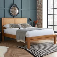Burbank Wooden King Bed In Oak