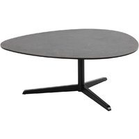 Burwell Ceramic Coffee Table Large With Metal Base In Black
