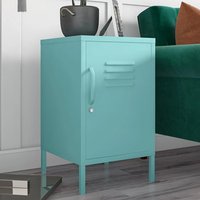 Cerritos Metal Side Table With 1 Door In Spearmint