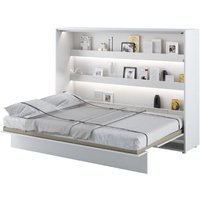 Cadillac Horizontal Wall High Gloss Double Bed In White