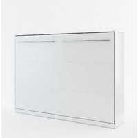 Cadott Wooden Horizontal Wall Double Bed In Matt White