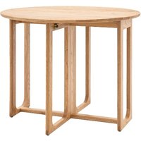 Cairo Wooden Folding Dining Table Round In Natural