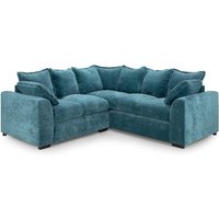 Calais Velvet Corner Sofa In Teal