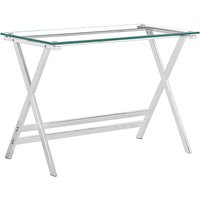 Callia Clear Glass Console Table With Metal Legs