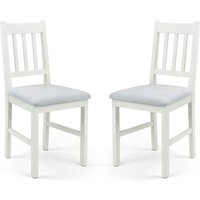 Calliope White Wooden Dining Chairs in Pair
