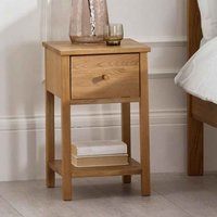 Calliope Wooden Bedside Cabinet with 1 Drawer in Oak