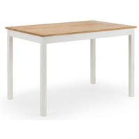 Calliope Wooden Rectangular Dining Table In Ivory And Oak
