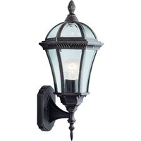 Capri Outdoor Wall Uplighter In Rustic Brown Capri Outdoor Wall Uplighter In Rustic Brown