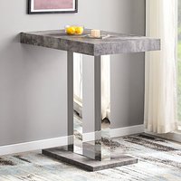 Caprice Rectangular Wooden Bar Table In Concrete Effect