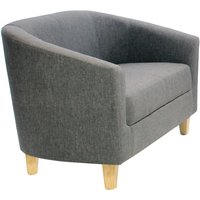 Cardea Fabric 2 Seater Sofa In Dark Grey