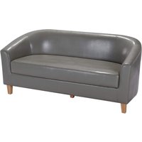 Cardea PU Leather 3 Seater Sofa In Grey