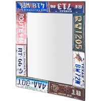 Carefree Metal Wall Mirror In Vintage Look