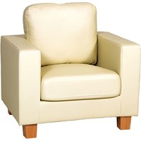 Caridad PU Leather 1 Seater Sofa In Cream