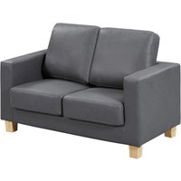 Caridad PU Leather 2 Seater Sofa In Grey