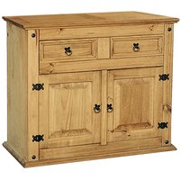 Carlen Wooden Sideboard With 2 Doors 2 Drawers In Distressed Oak