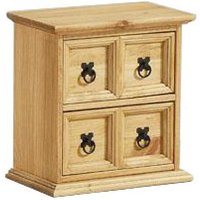 Carlen Wooden Storage Cabinet With 4 Drawers In Distressed Oak
