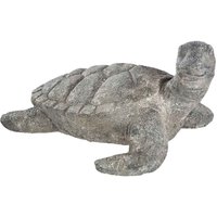Carnation Magnesia Turtle Sculpture In Grey