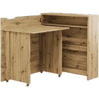 Carson 90cm Left Convertible Wooden Laptop Desk In Artisan Oak
