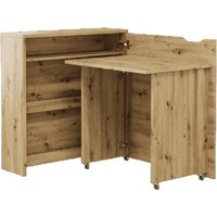Carson 90cm Right Convertible Wooden Laptop Desk In Artisan Oak