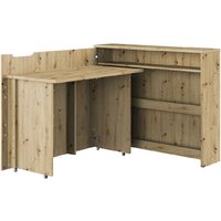Carson Left Convertible Wooden Laptop Desk In Artisan Oak