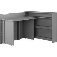 Carson Left Convertible Wooden Laptop Desk In Matt Grey